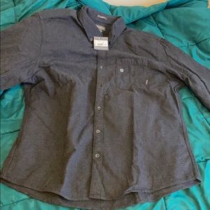 Eddie Bauer button up grey or blue xl NWT